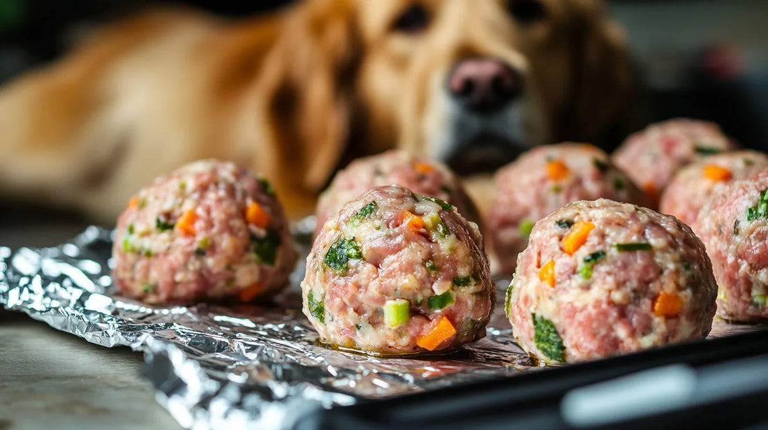 Homemade meatball treats for dogs